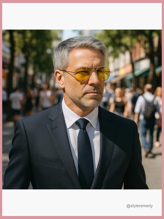 Stainless Steel Aviator Sunglasses Polarized Lenses Gold Frame main image 4